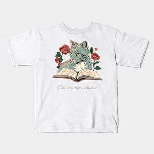 Cat and Book Retro 22 Kids T-Shirt